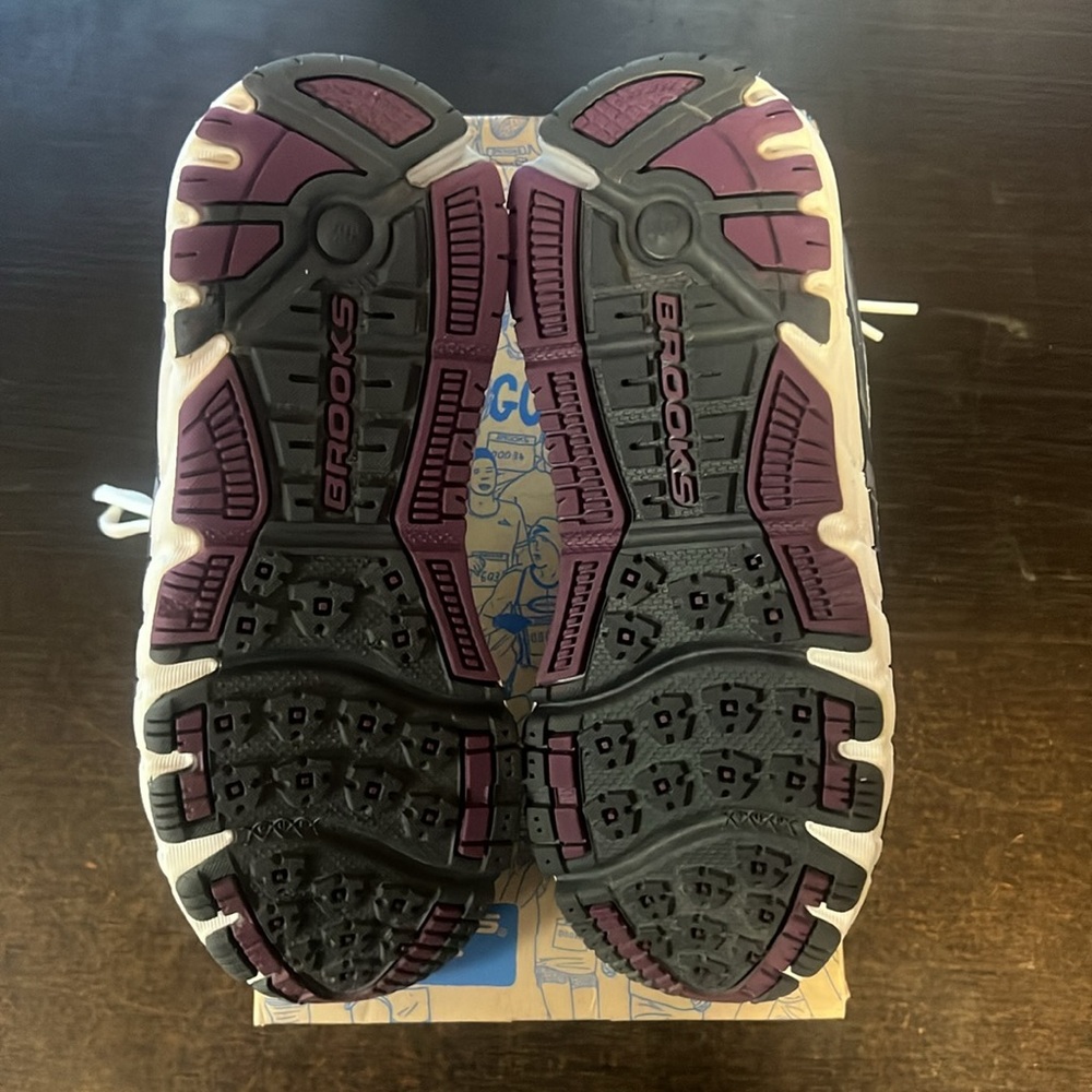 Brooks Addiction 10 in Silver/Anthracite/Plum - Picture 5 of 5